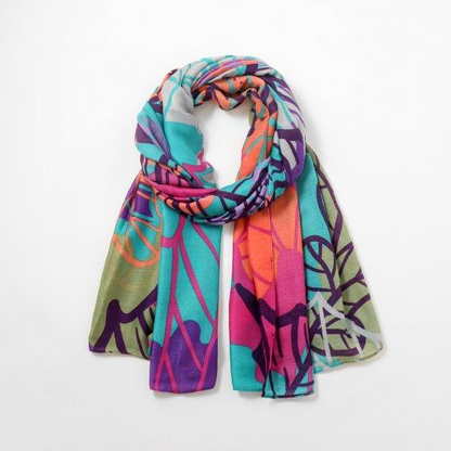 Autumn Leaves 26 Scarf - Purple