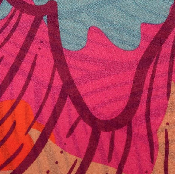 Autumn Leaves 26 Scarf - Fuchsia
