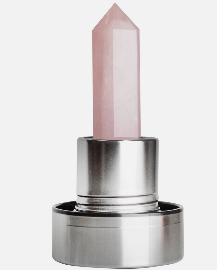 Love & Positivity Crystal Glass Water Bottle