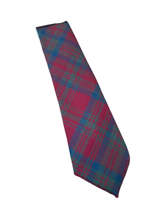 Tartan Neck Tie - Mathieson Red Muted