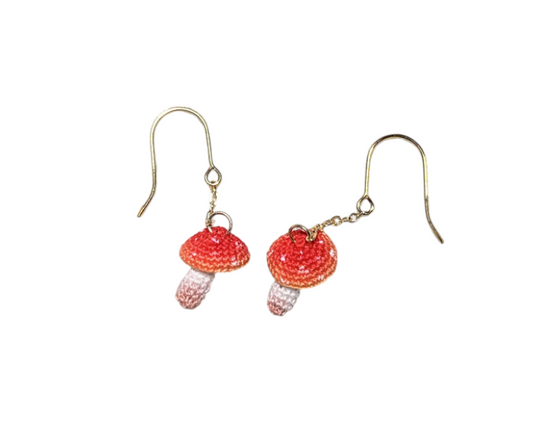 Miss Peachy Mushroom Earrings