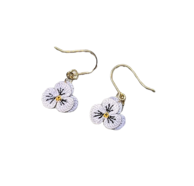 Miss Peachy Pansy Earings - Light
