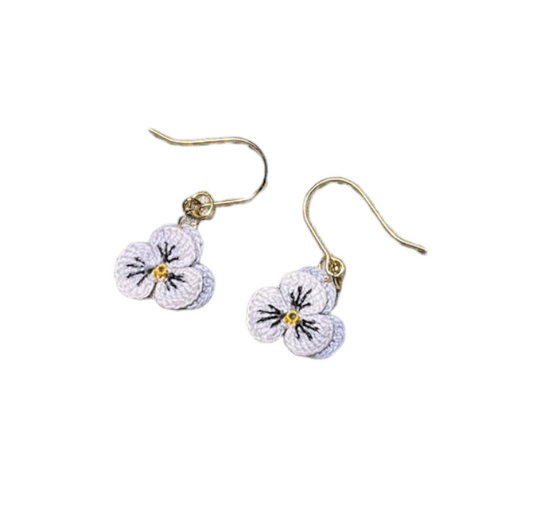 Miss Peachy Pansy Earings - Light