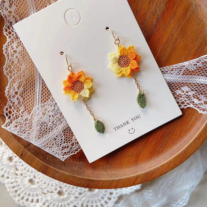 Miss Peachy Sunflower Earrings