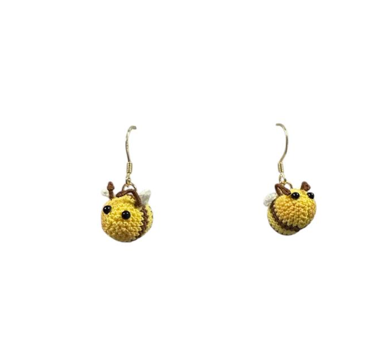 Miss Peachy Bumble Bee Earrings