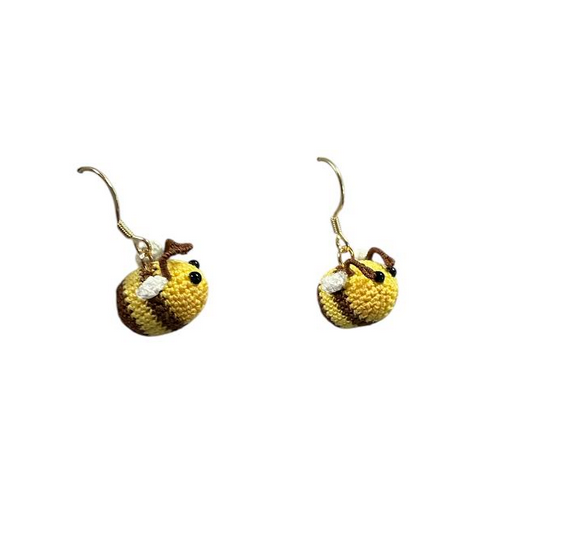Miss Peachy Bumble Bee Earrings