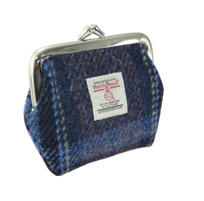 Blue And Purple Tartan Eigg Coin Purse
