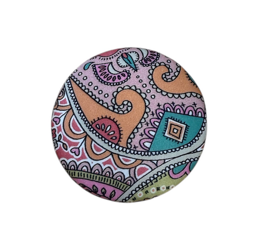 Pink Paisley Magnetic Brooch