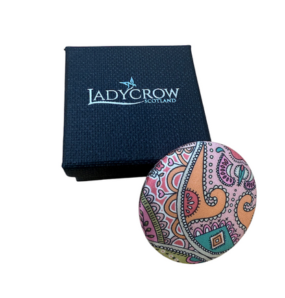 Pink Paisley Magnetic Brooch