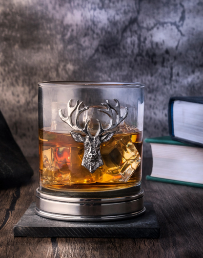 Pewter Stag Head Tumbler