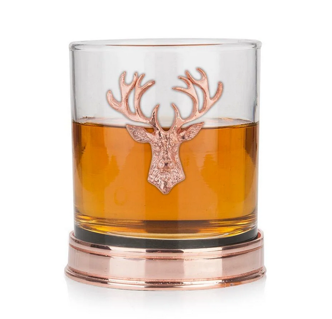 Copper Plated Stag Head Tumbler