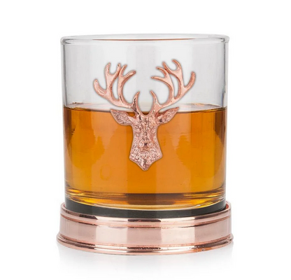 Copper Plated Stag Head Tumbler