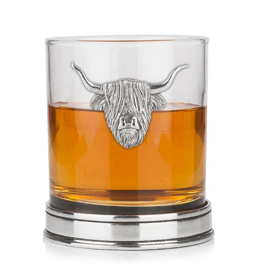 Pewter Highland Cow Head Tumbler