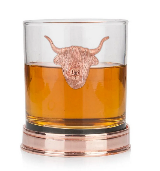 Copper Plated Highland Cow Head Tumbler