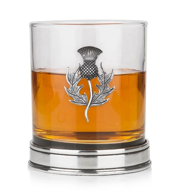 Pewter Scottish Thistle Tumbler