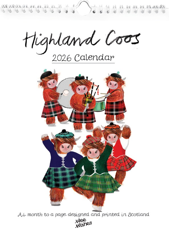 Highland Cow Calendar 2026