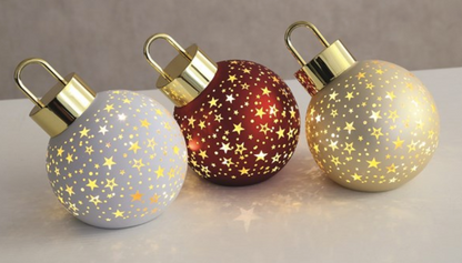 LED Christmas Baubles - 12cm