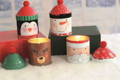 Novelty Christmas Candles 14cm - 4 Assorted