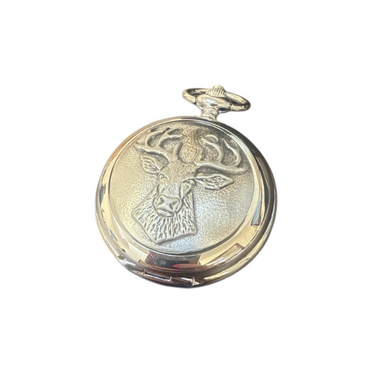Mechanical Matt Stag Pocket Watch