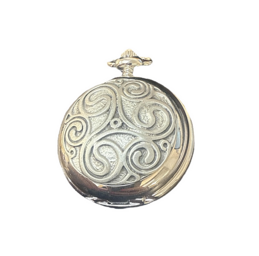Matt Celtic Swirl Mechanical Pocket Watch