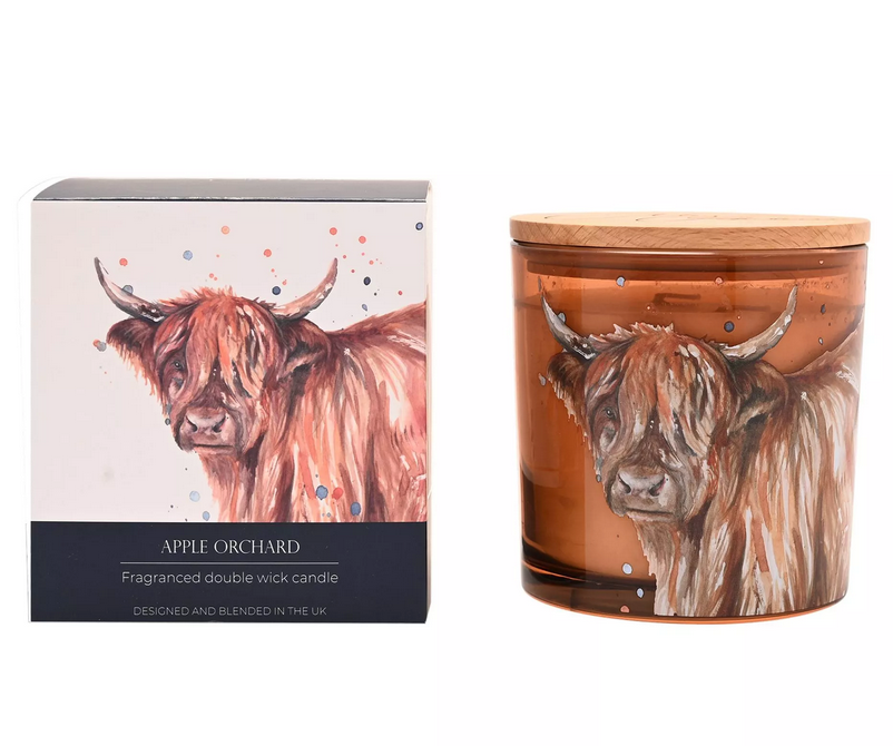 Apple Orchard Highland Cow Candle
