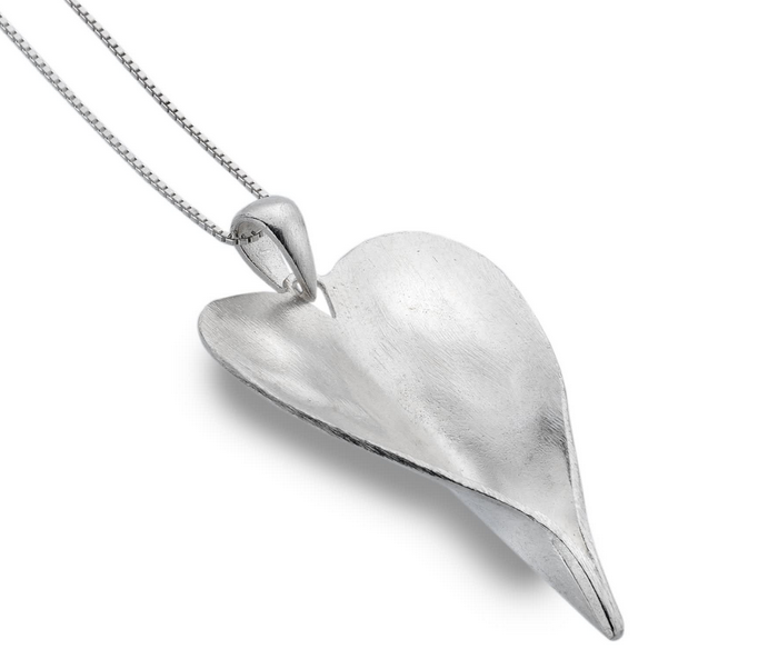 Large Heart Shaped Leaf Necklace