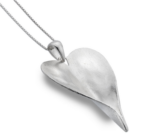 Large Heart Shaped Leaf Necklace