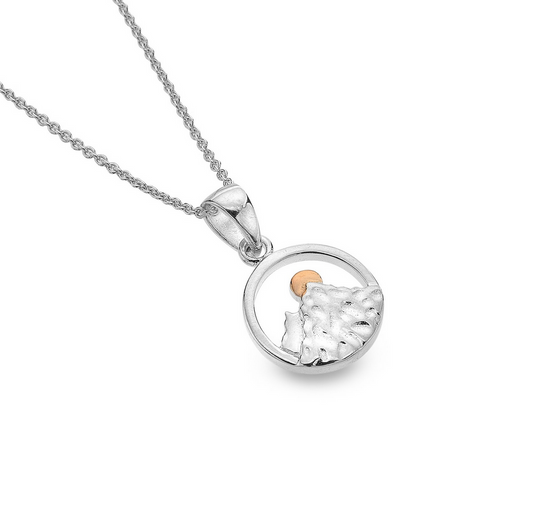 Mountain With Sunset Necklace