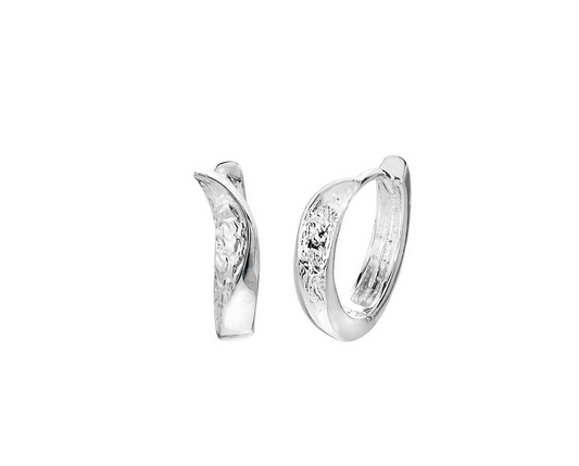 Organic Wave Hoop Earrings