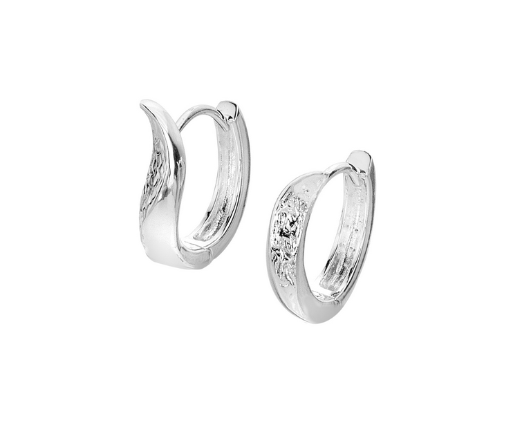 Organic Wave Hoop Earrings