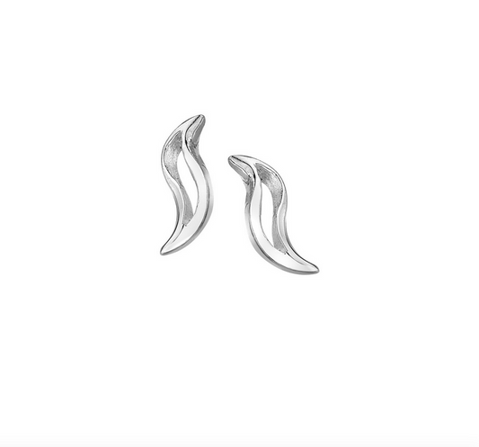 Double Wave Stud Earrings