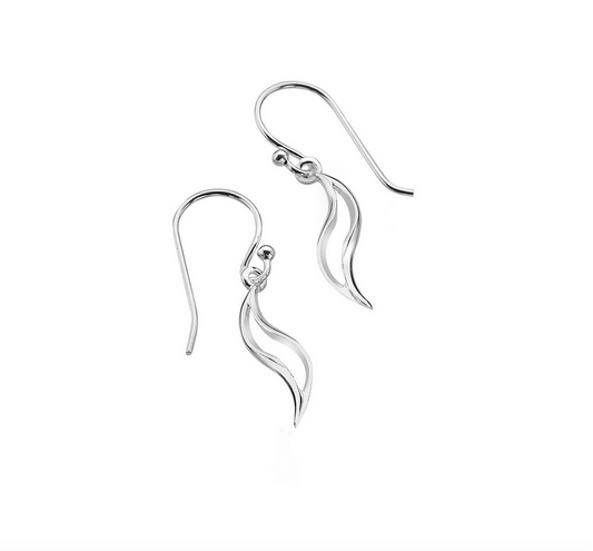 Double Wave Dangle Earrings