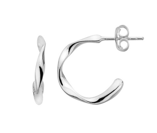 Undulating Circles Hoop Earrings