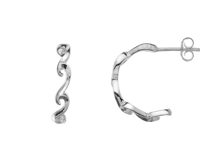 Continuous Wave Hoop Earrings