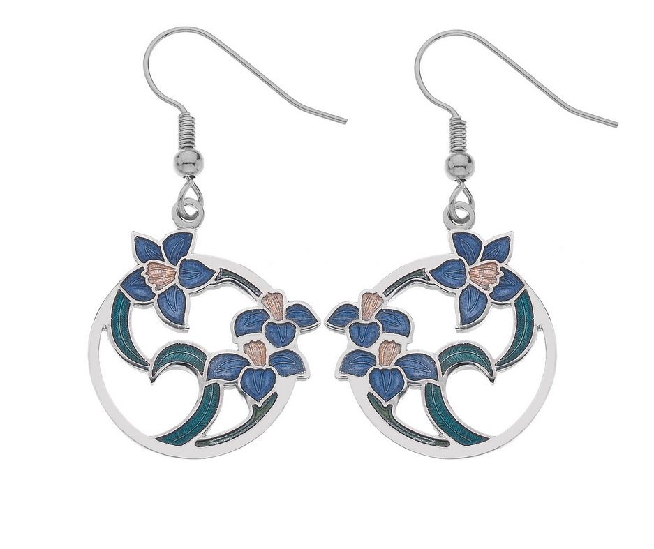 Flower And Leaves Dangle Earrings