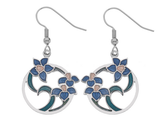 Flower And Leaves Dangle Earrings