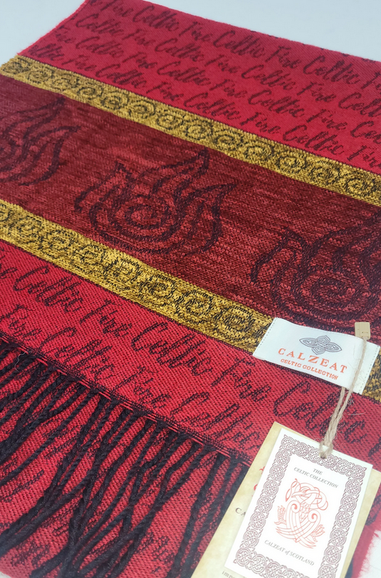 Fire Elements Jacquard Wool Scarf