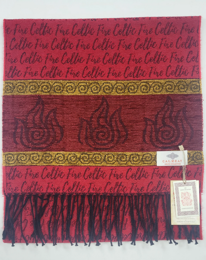 Fire Elements Jacquard Wool Scarf