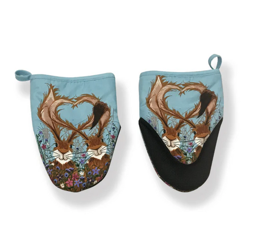 Hares In Love Micro Mitts