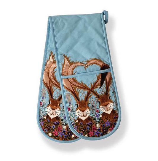 Hares In Love Oven Gloves