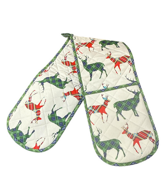 Tartan Multi Stag Oven Glove
