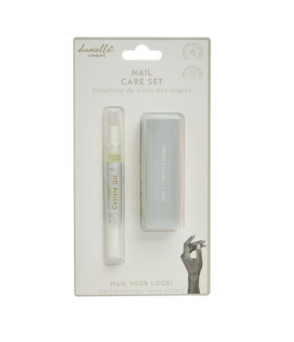 Nail Care Set - Cuticle Oil And 4 In 1 Nail Buffer