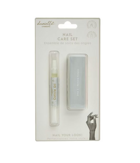 Nail Care Set - Cuticle Oil And 4 In 1 Nail Buffer