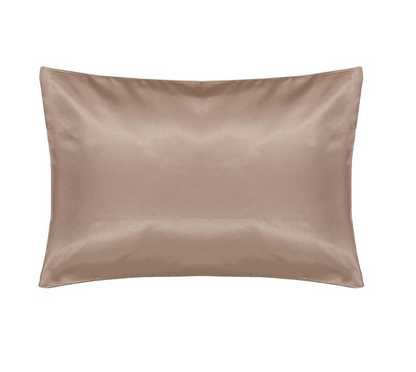 Taupe Coloured Satin Pillow Case