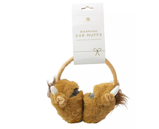 Highland Cow Heatable Ear Muffs