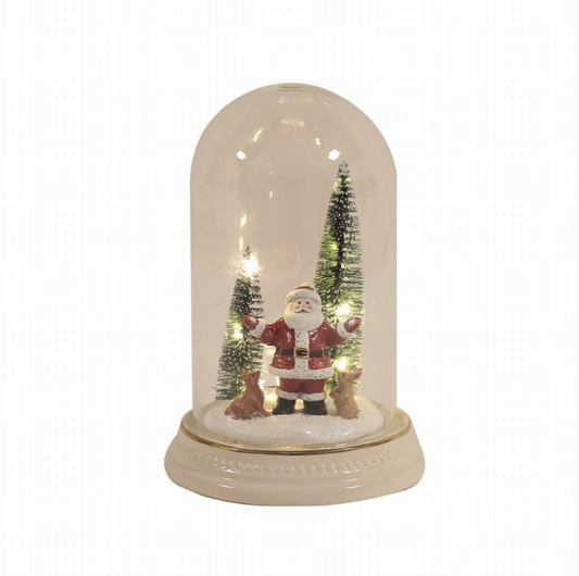 LED Santa Glass Dome Decoration 23cm