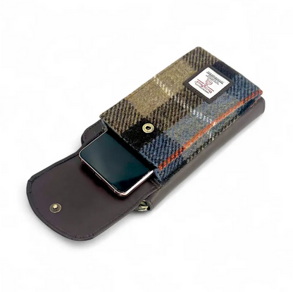 Blue/Brown Check Phone Purse