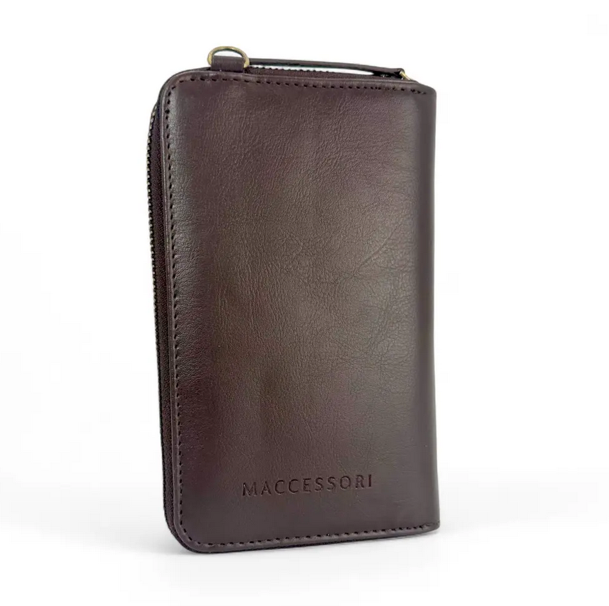 Blue/Brown Check Phone Purse