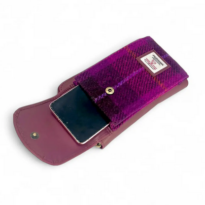 Purple Check Phone Purse