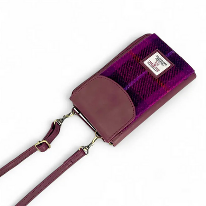 Purple Check Phone Purse